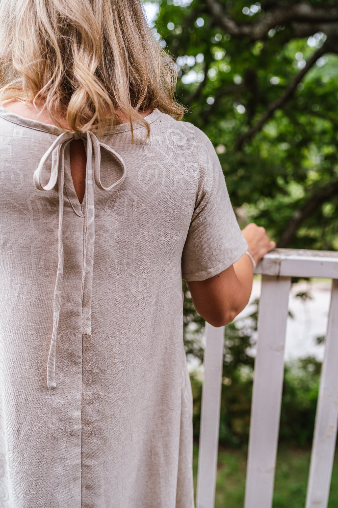 Woman dress Sun with sleeves, natural