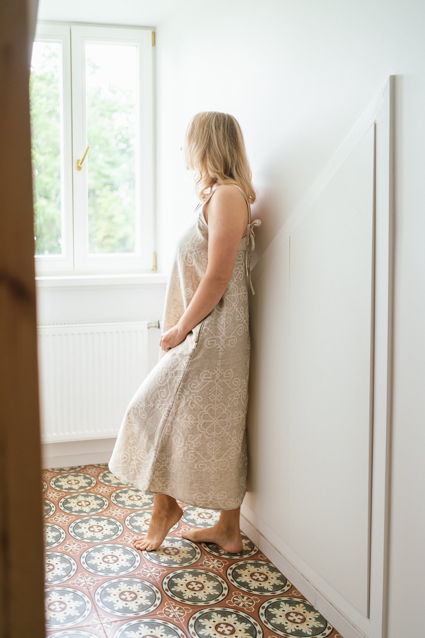 Woman Slip Dress Sun, natural