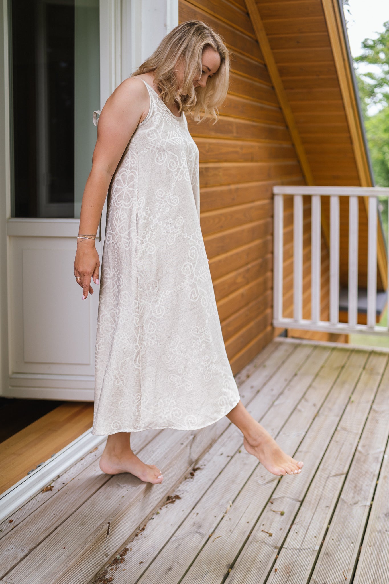 Woman Slip Dress Sun, natural