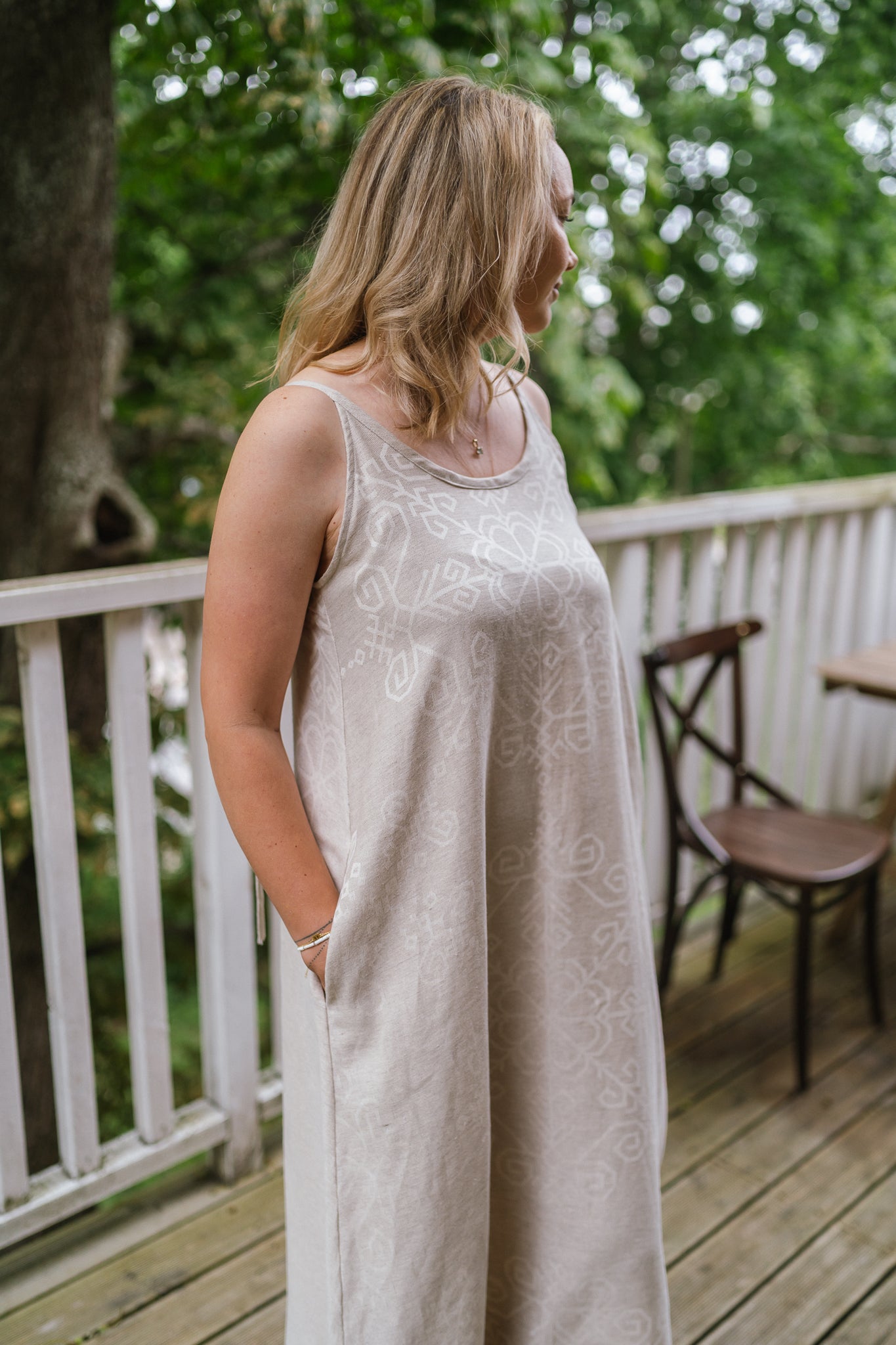 Woman Slip Dress Sun, natural