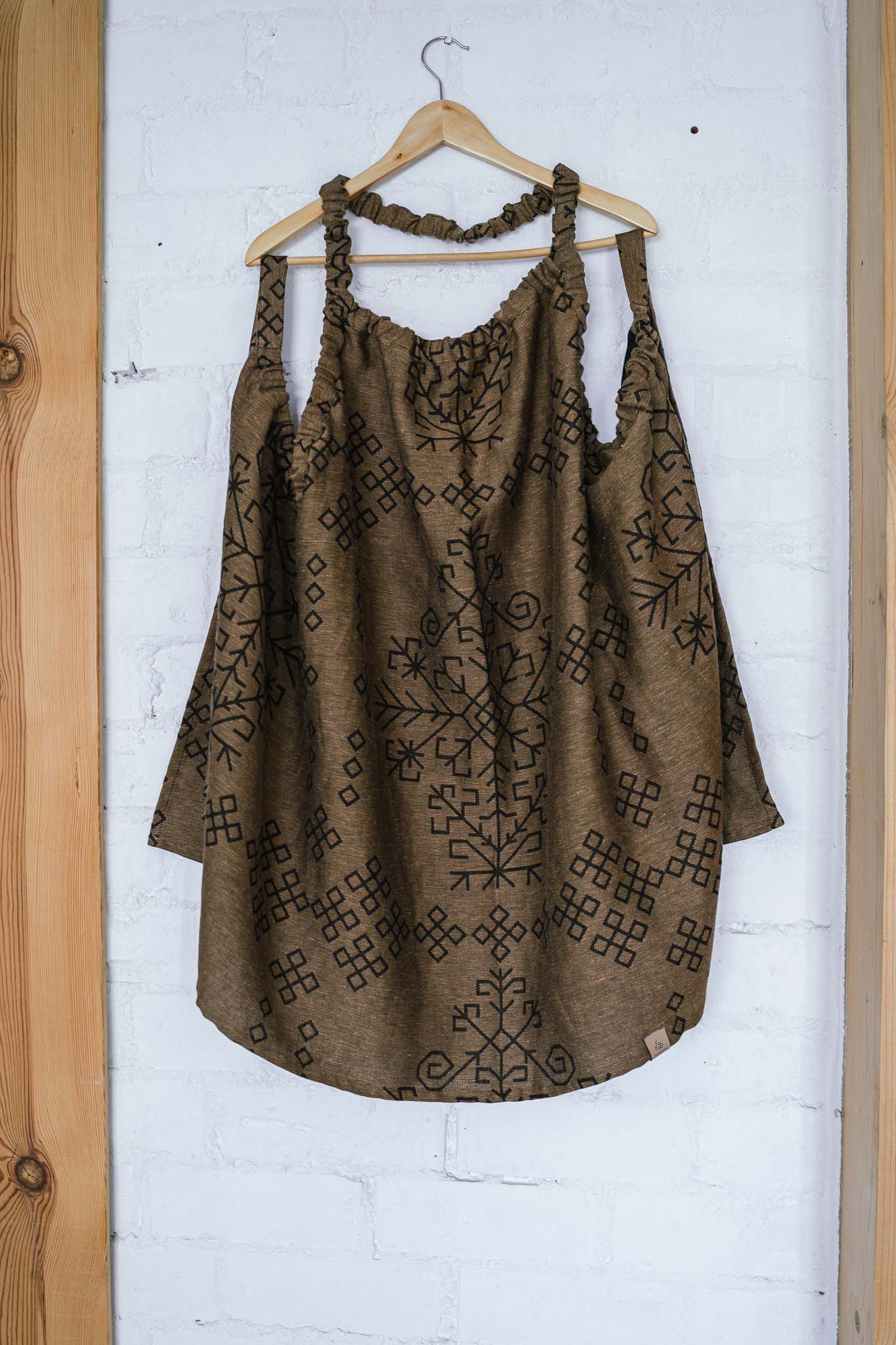 Sauna two-sided dress with Austra Tree, bronze/black