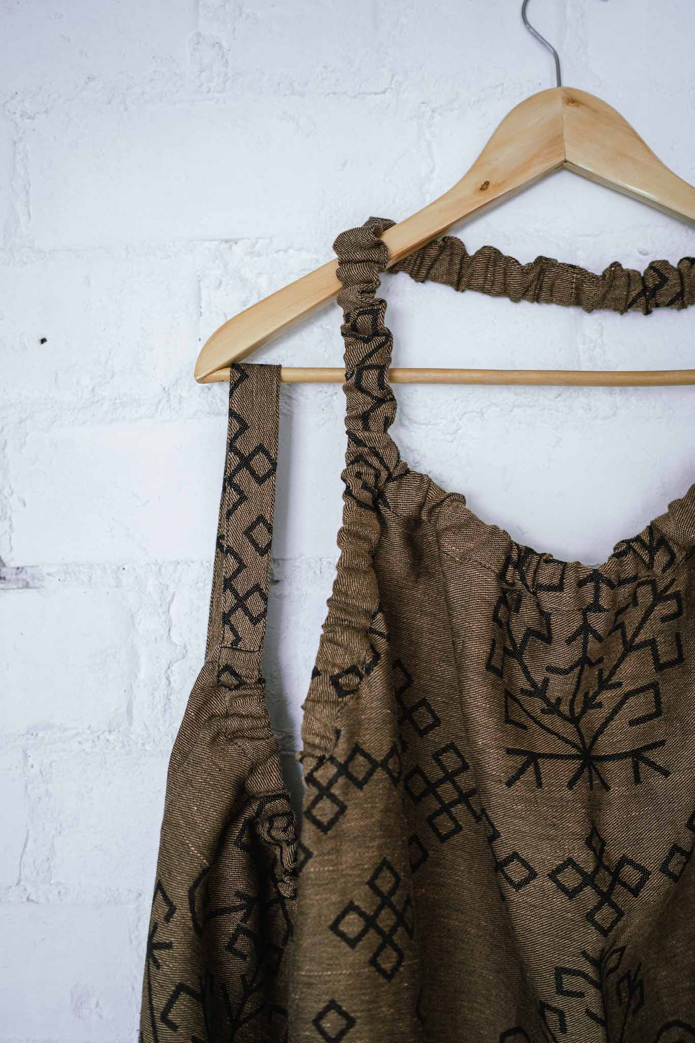 Sauna two-sided dress with Austra Tree, bronze/black
