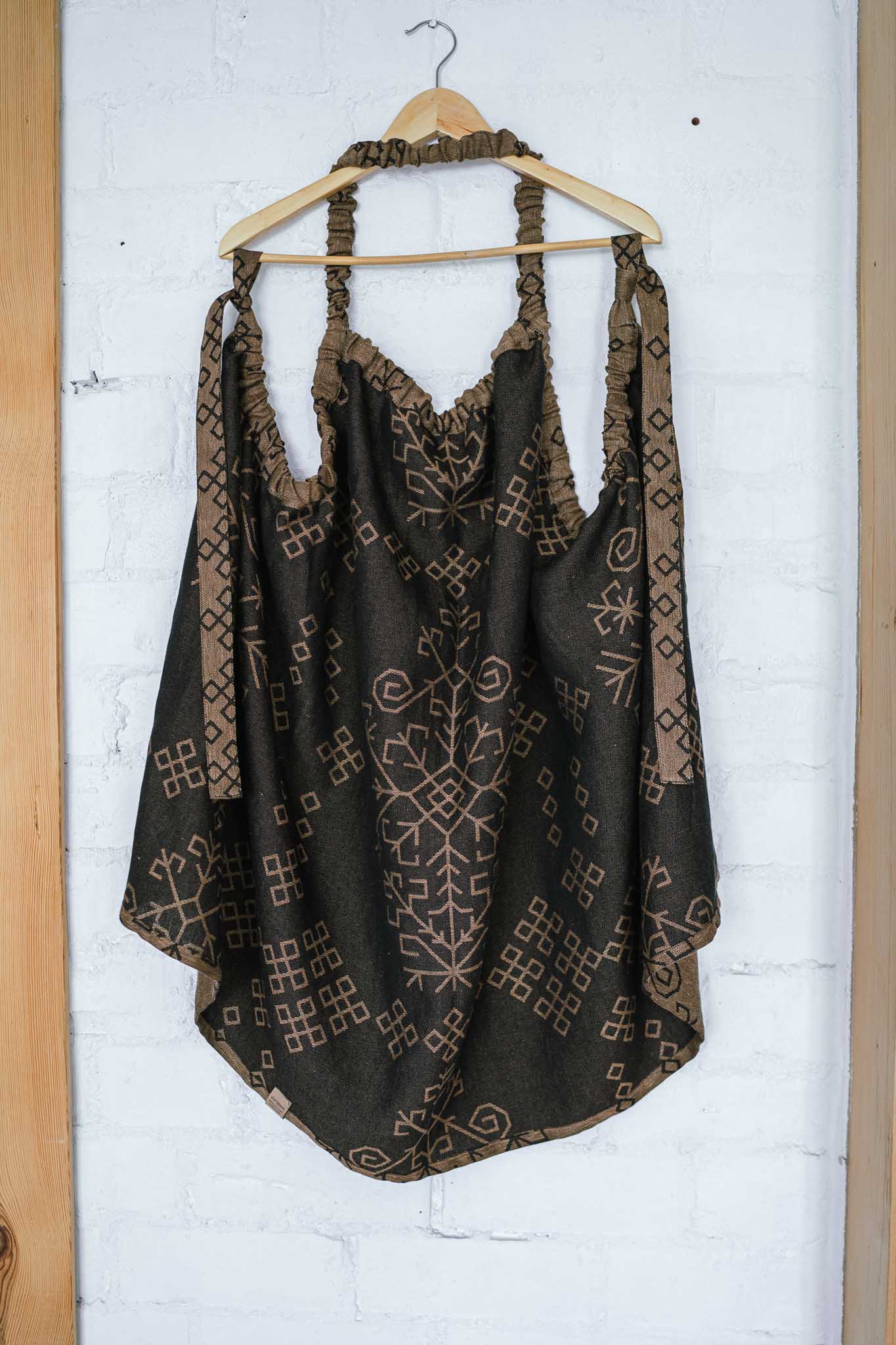 Sauna two-sided dress with Austra Tree, bronze/black
