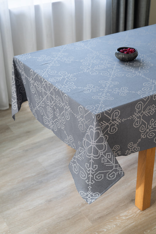 Lina galdauts ar Saules rakstu, pelēks