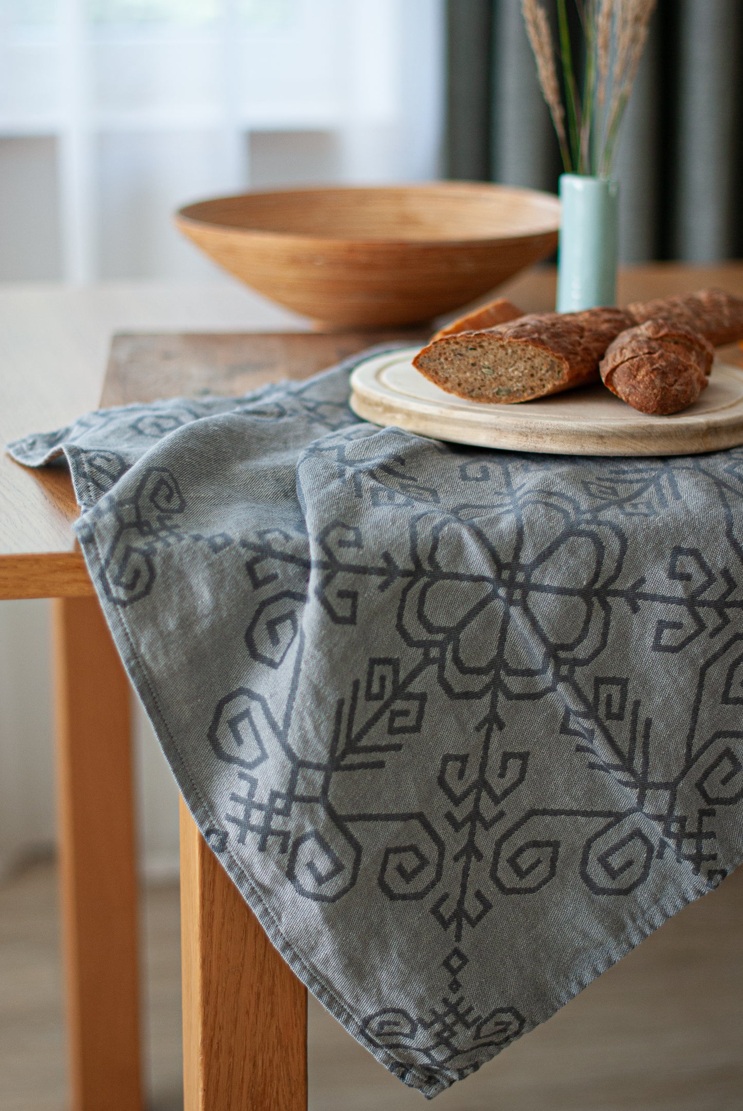 Linen Kitchen Towel, grey
