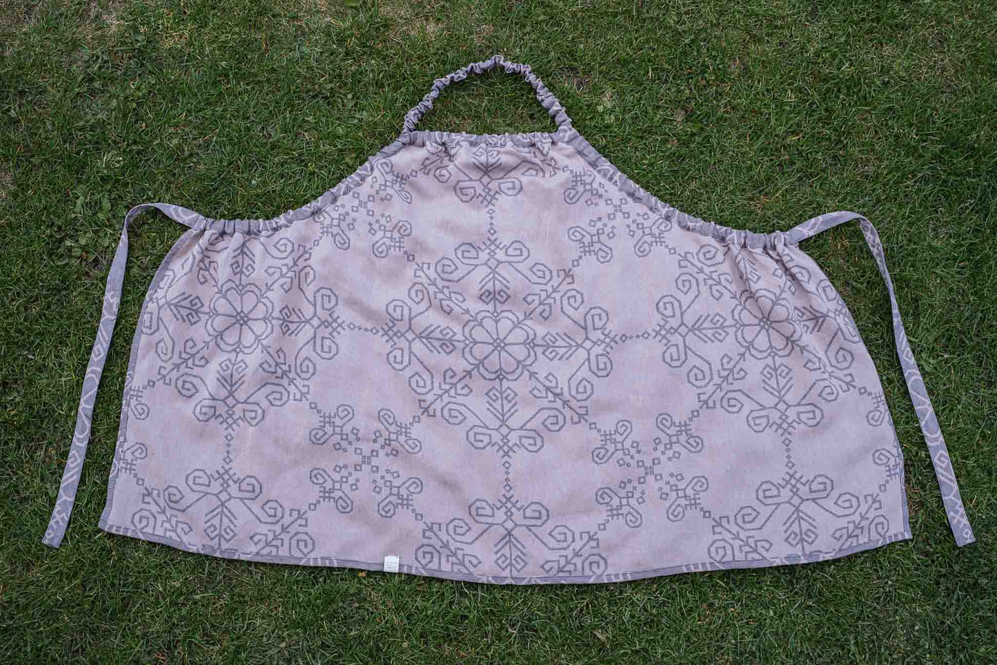 Sauna two-sided dress with Sun Mandala, grey/pink