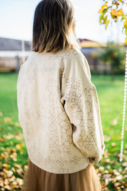 Bothsided Jacquard Sweater Austra, natural