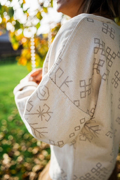 Bothsided Jacquard Sweater Austra, natural