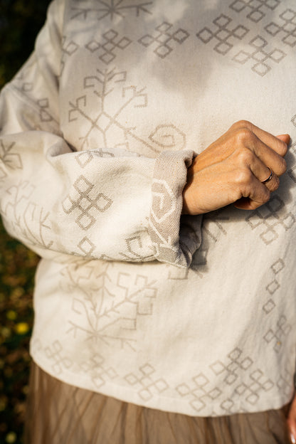 Bothsided Jacquard Sweater Austra, natural