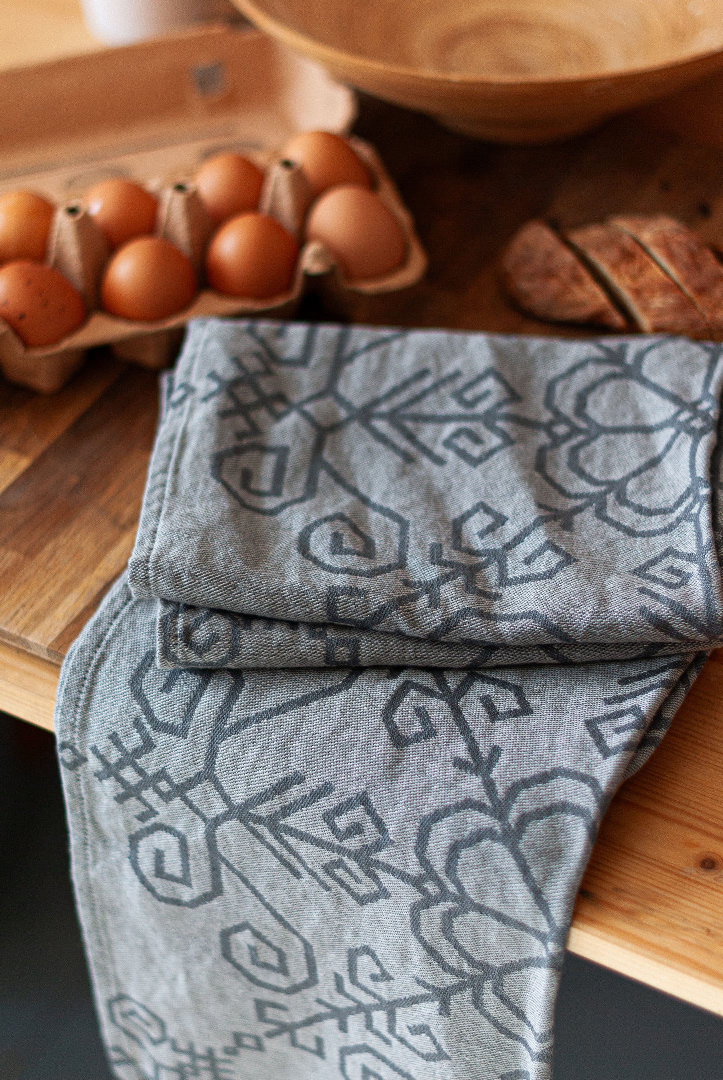 Linen Kitchen Towel, grey