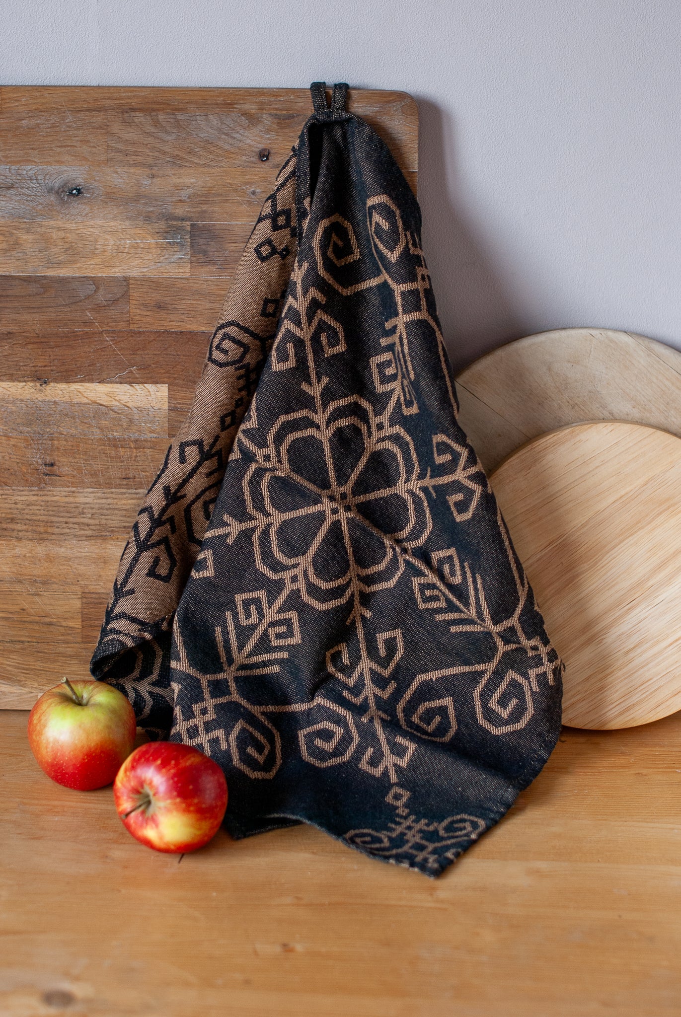 Linen Kitchen Towel, black