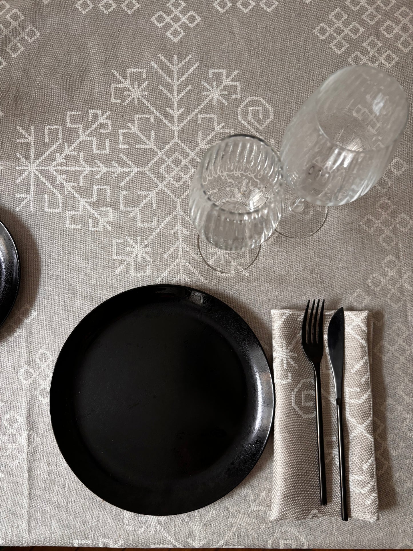 Lina salvete ar Austras koku, naturāla