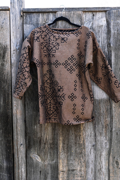 Bothsided Jacquard Sweater Austra, natural