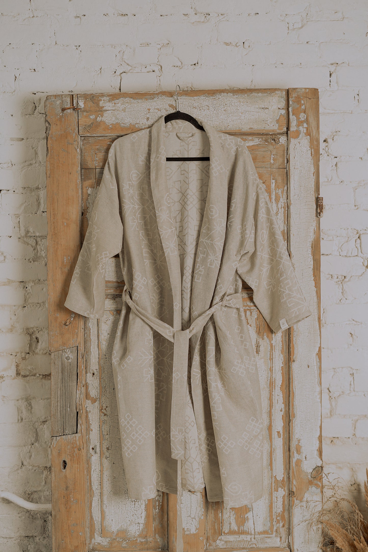 Linen Boho Style Robe / Kimono AUSTRA Unisex, Mid