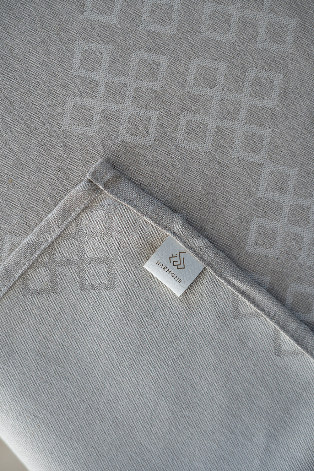 Bothsided Linen Tablecloth with Austra Tree Pattern, natural